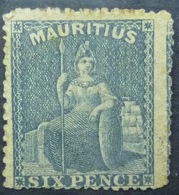 Mauritius SG046 6d black 1862