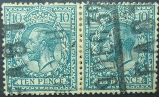 George V SG428 10d blue 1912 (block of 4)