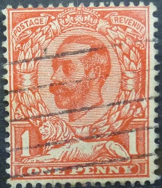 George V SG329 1d red 1911