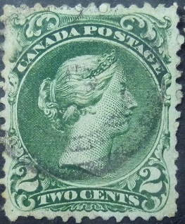 Canada SG056 2 cents green 1868