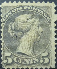 Canada SG107 5 cent grey 1870