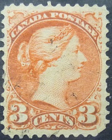 Canada SG106 3 cents red 1870