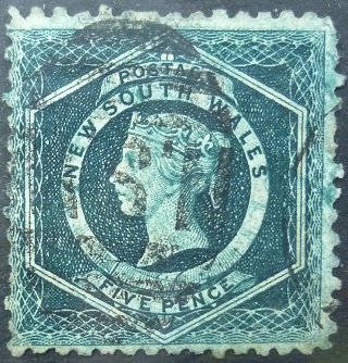 New South Wales SG243 5d green 1860