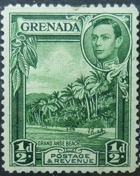 Grenada SG153b ½d green 1938