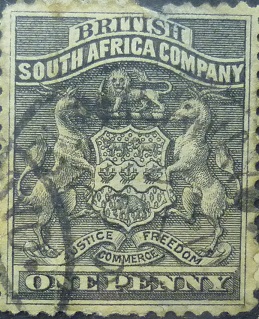 British South Africa Co SG001 1d black 1890