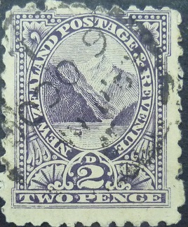 New Zealand SG303 2d purple 1900