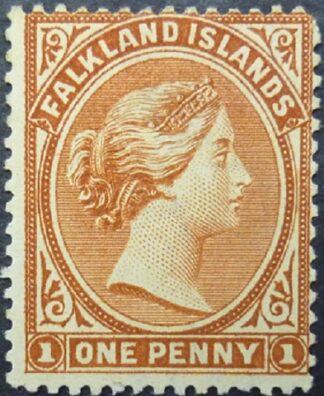 Falkland Islands SG016 1d brown 1878