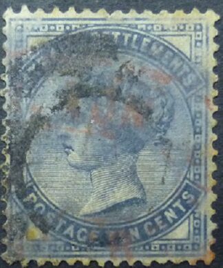 Straits Settlements SG053 10 cents slate grey 1882