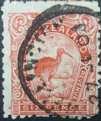 New Zealand SG362 6d red 1896