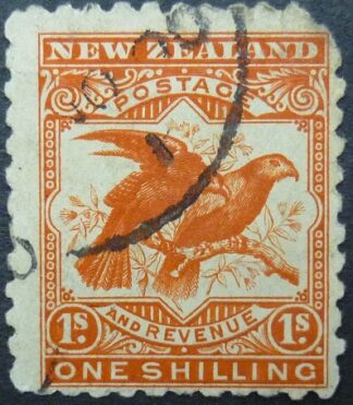 New Zealand SG285 1 shilling orange 1898