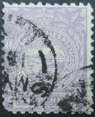 New South Wales SG253 1d mauve 1888