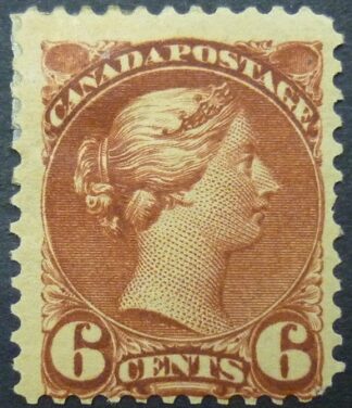 Canada SG088 6 cents brown 1870