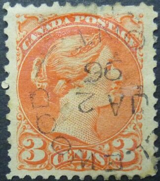 Canada SG106 3 cents red 1870