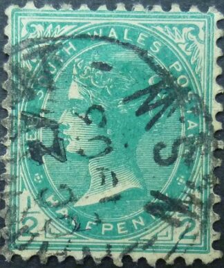New South Wales SG298 ½d green 1892