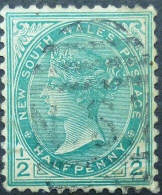 New South Wales SG298 ½d green 1892