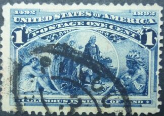 United States SG235 1 cent blue 1893