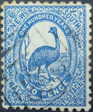 New South Wales SG255 2d blue 1888