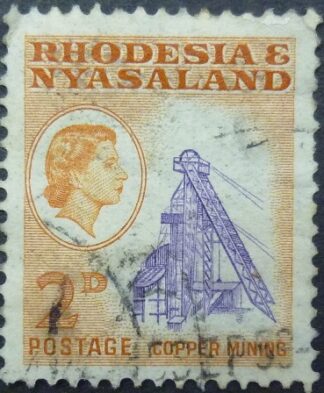 Rhodesia & Nyasaland SG020 violet and buff 1959