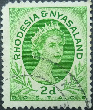 Rhodesia & Nyasaland SG003 2 d green 1954