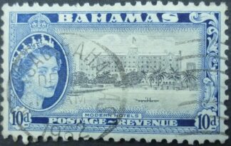 Bahamas SG210 10 d black and blue 1954