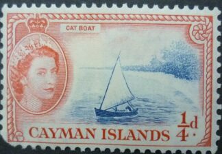 Cayman Islands SG148 ¼d red and blue 1953