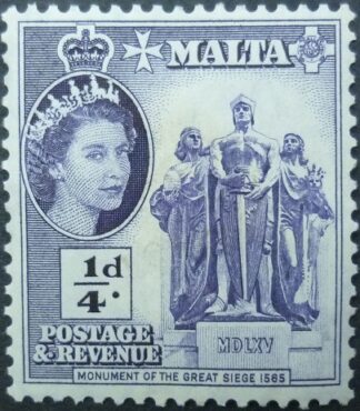 Malta SG266 ¼d violet 1956