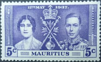 Mauritius SG249 5 cents violet 1937