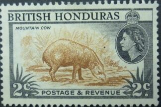 British Honduras SG180 2 cents brown and black 1953