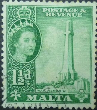 Malta SG269 1½d green 1956