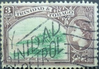 Trinidad & Tobago SG269 3 cents blue and green 1953