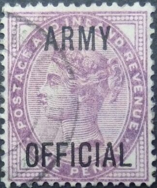 Victoria SGO42 1d lilac 1896 ARMY OFFICIAL