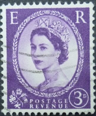 Elizabeth II SG575 3d violet 1952