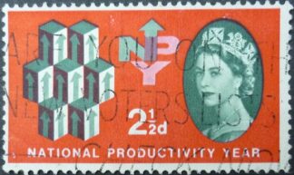 Elizabeth II SG631 2½d green and red 1962