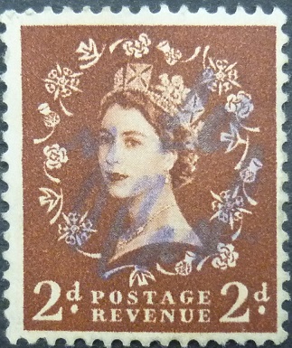 Elizabeth II SG518 2d brown 1952