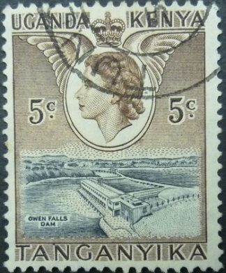 Kenya Uganda & Tanganyika SG167 5 cents black and brown 1954