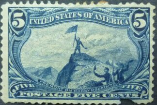 United States SG294 5 cents blue 1898