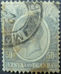 Kenya & Uganda SG085 50 cents grey 1922