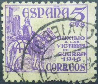 Spain SG-1113 5 cent violet 1949