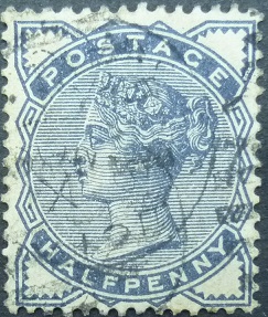 Victoria SG213a ½d blue 1887