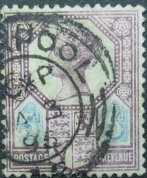Victoria SG207a 5d purple & blue 1887