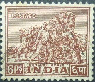 India SG317 6 pies violet 1949