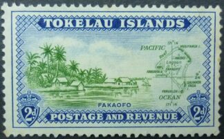 Tokelau Islands SG003 2d green and blue 1948