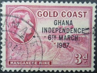 Gold Coast SG175 3d magenta 1957 overprinted
