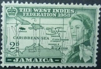 Jamaica SG175 2d green 1958 FEDERATION