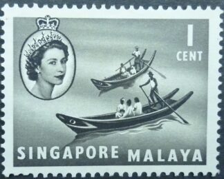 Singapore SG038 1 cent black 1855