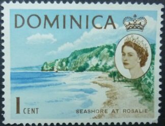 Dominica SG162 1 cent green blue & sepia