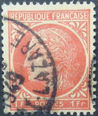 France SG909 1 f red 1945