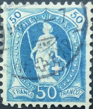 Switzerland SG171 50 cents blue 1882