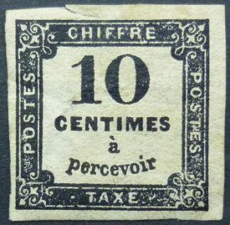 France SG087 10 cent black 1859