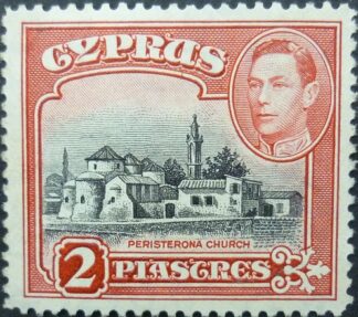 Cyprus SG155b 2 pl black & red 1938